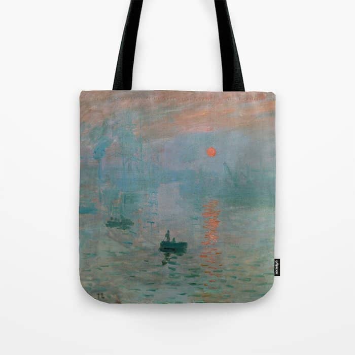 Monet - Impression, Sunrise, 1872 Tote Bag