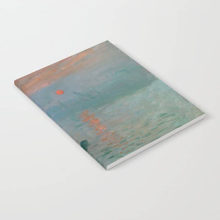 Monet - Impression, Sunrise, 1872 Notebook
