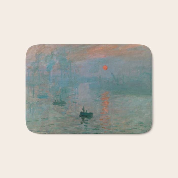 Monet - Impression, Sunrise, 1872 Bath Mat