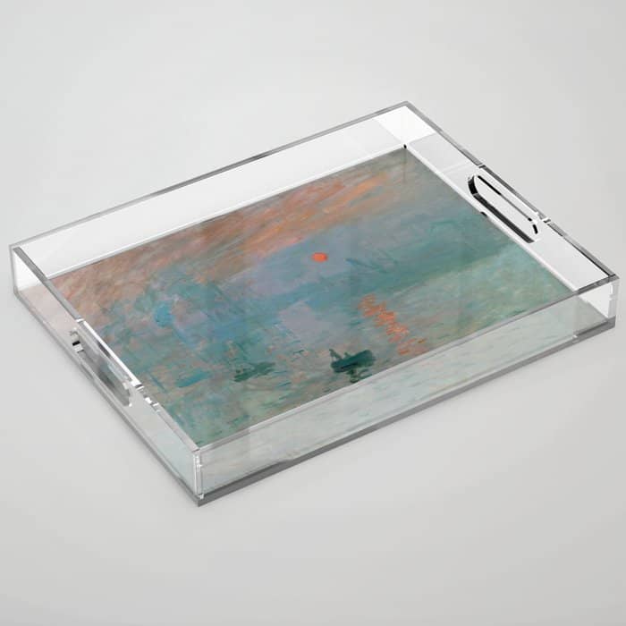 Monet - Impression, Sunrise, 1872 Acrylic Tray