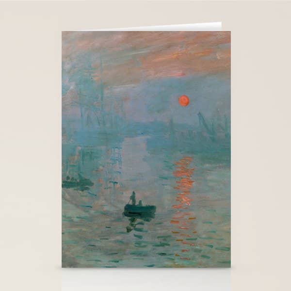 Monet - Impression, Sunrise, 1872 Stationery Card