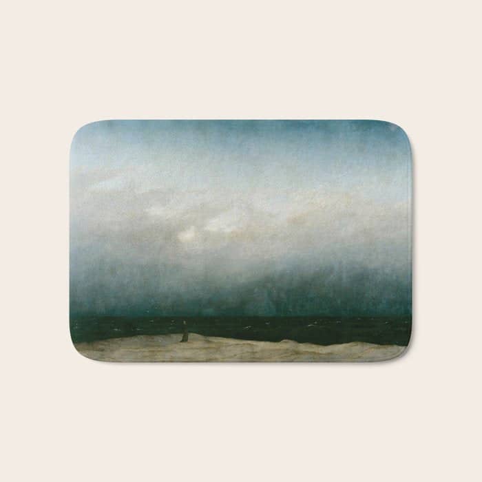 The Monk By The Sea By Caspar David Friedrich 1808 Bath Mat