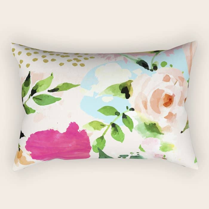 Floral Blush #Homestorie #Decor #Buyart Rectangular Pillow