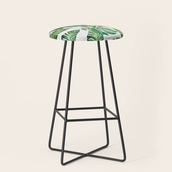 Jungle Leaves, Banana, Monstera #Homestorie Stool