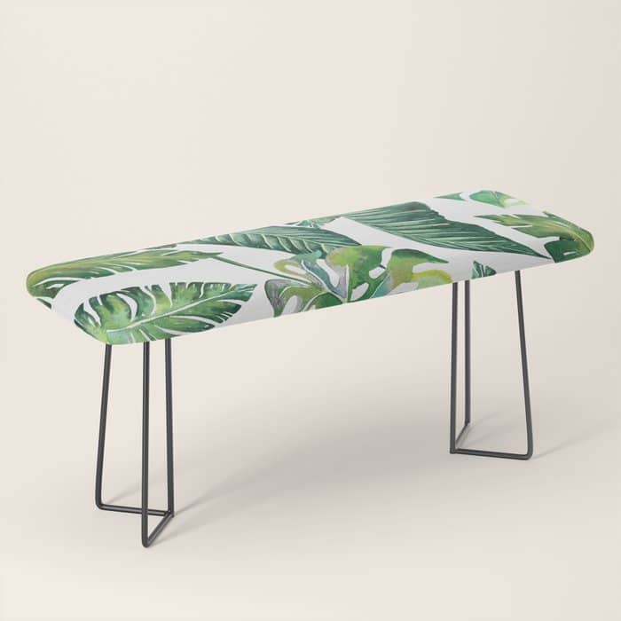 Jungle Leaves, Banana, Monstera #Homestorie Bench