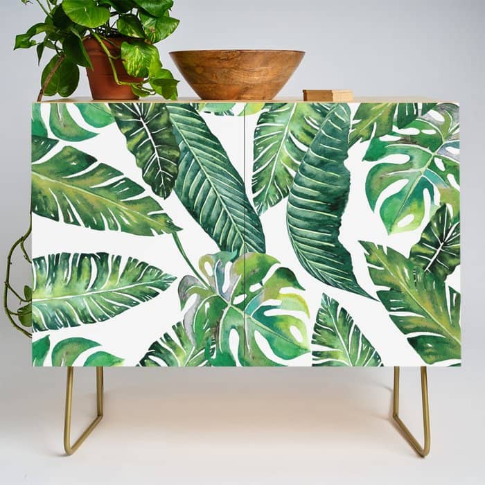Jungle Leaves, Banana, Monstera #Homestorie Credenza