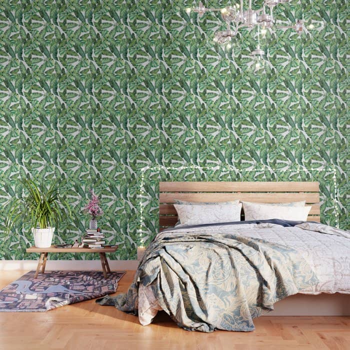 Jungle Leaves, Banana, Monstera #Homestorie Wallpaper