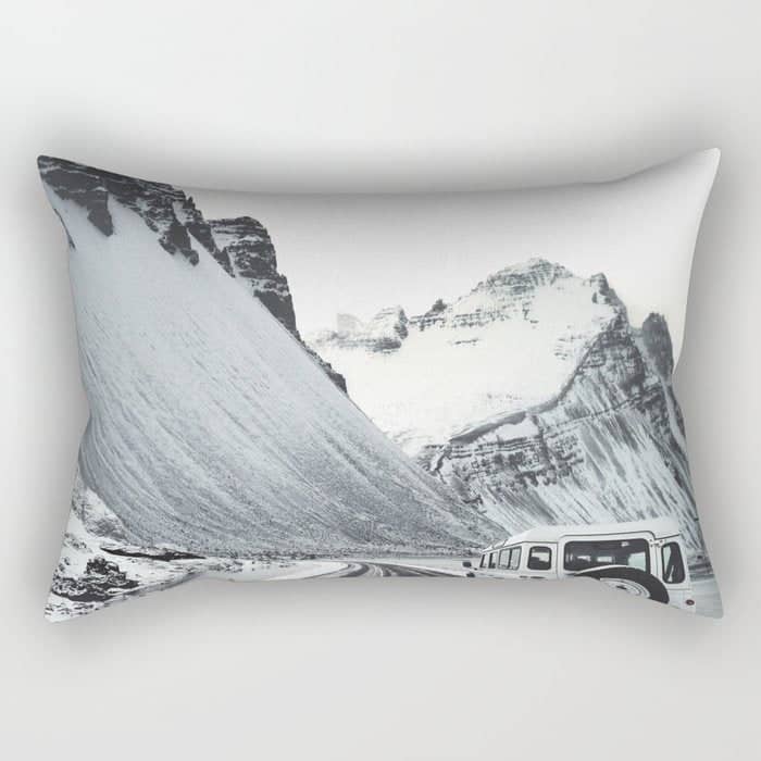 On The Road In Iceland Rectangular Pillow