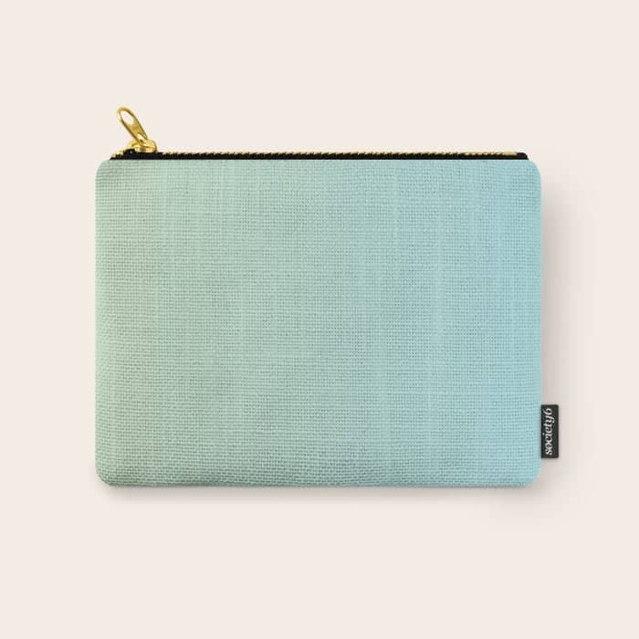 Turquoise Green Blue Gradient Carry All Pouch
