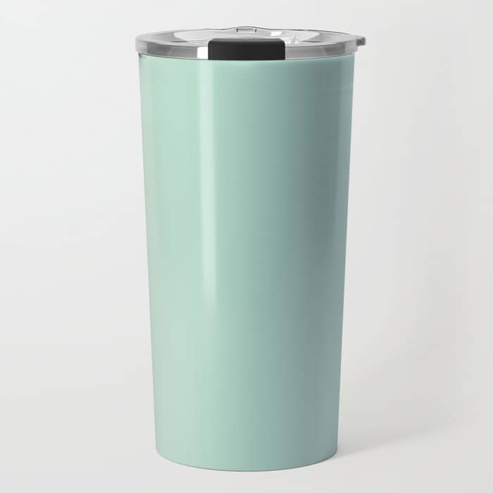 Turquoise Green Blue Gradient Travel Mug