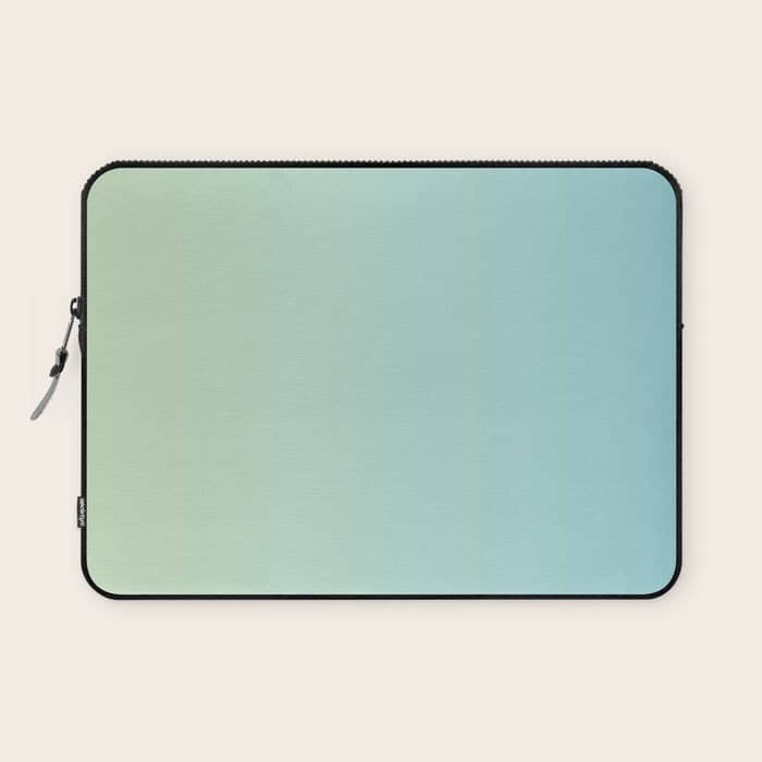 Turquoise Green Blue Gradient Laptop Sleeve