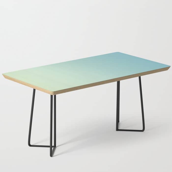 Turquoise Green Blue Gradient Coffee Table