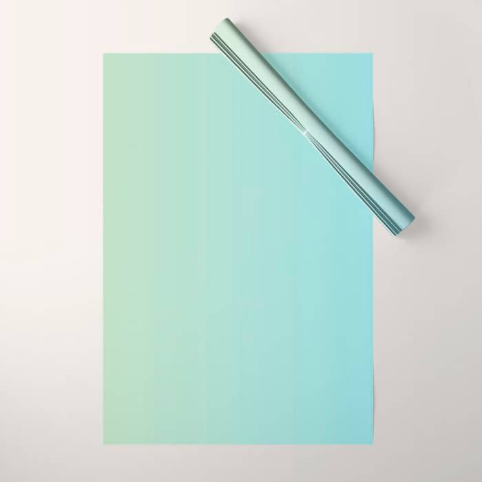 Turquoise Green Blue Gradient Wrapping Paper
