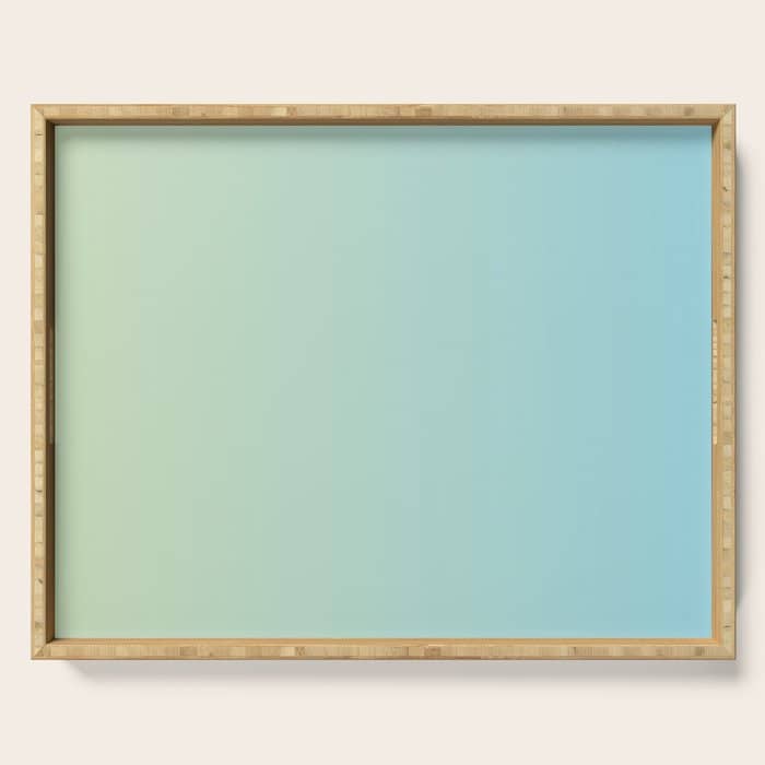 Turquoise Green Blue Gradient Serving Tray