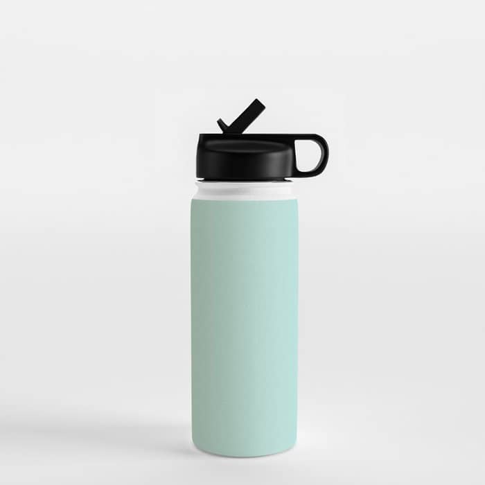 Turquoise Green Blue Gradient Water Bottle