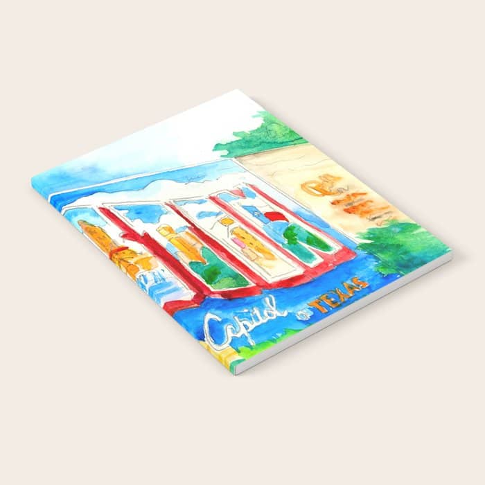 Greetings From Austin Mural Watercolor Notebook
