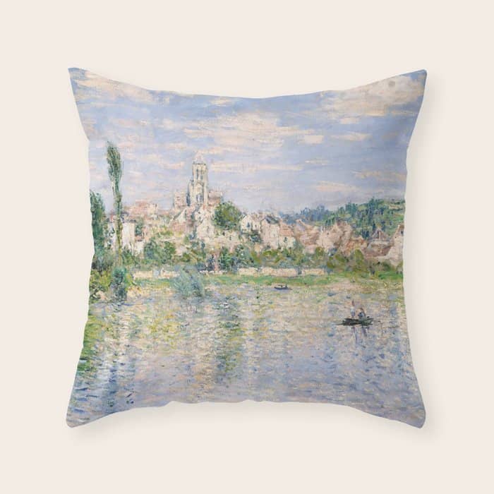Vetheuil In Summer 1880 By Claude Monet Throw Pillow