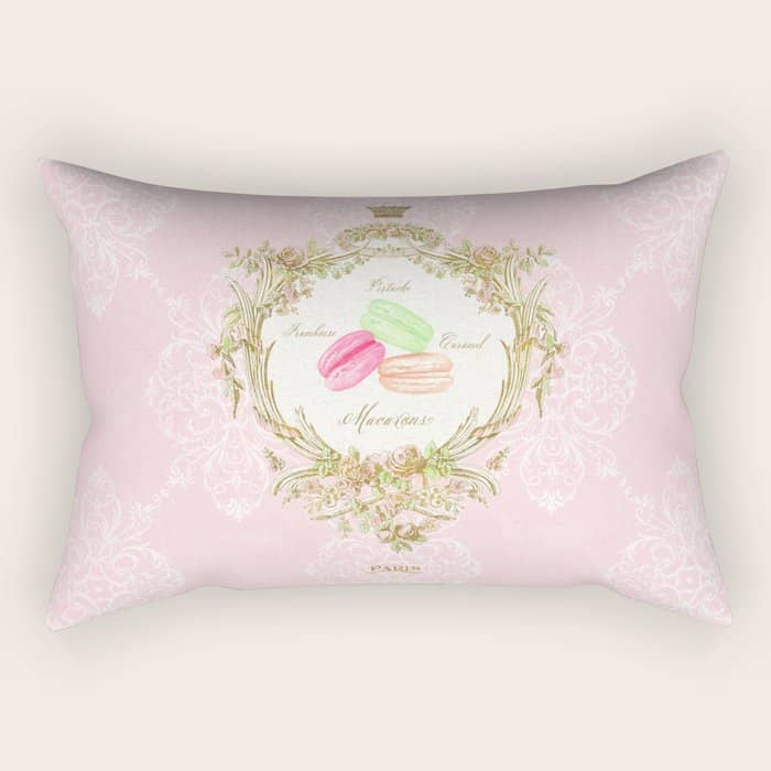 French Patisserie Macarons Rectangular Pillow