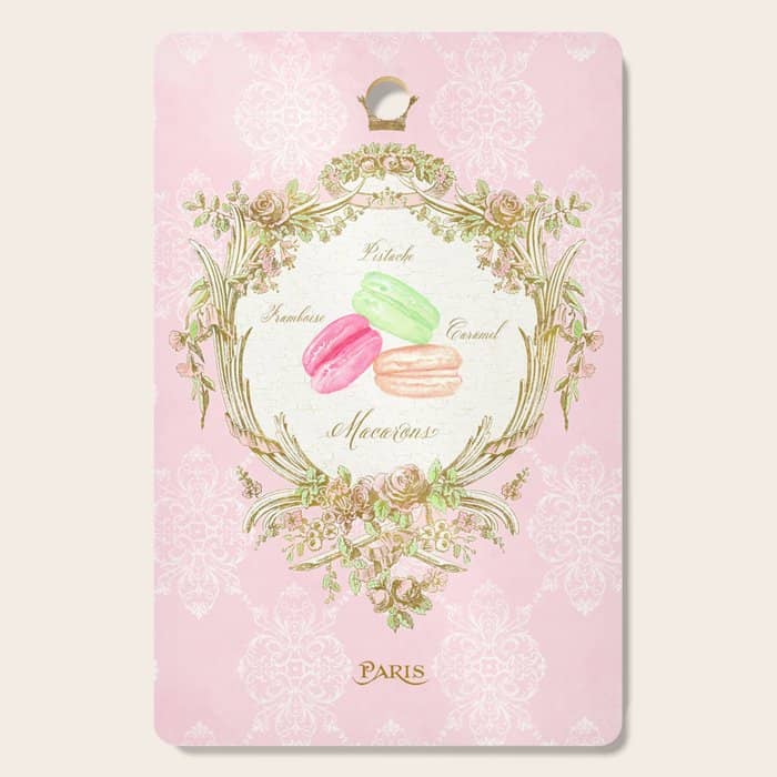 French Patisserie Macarons Cutting Board