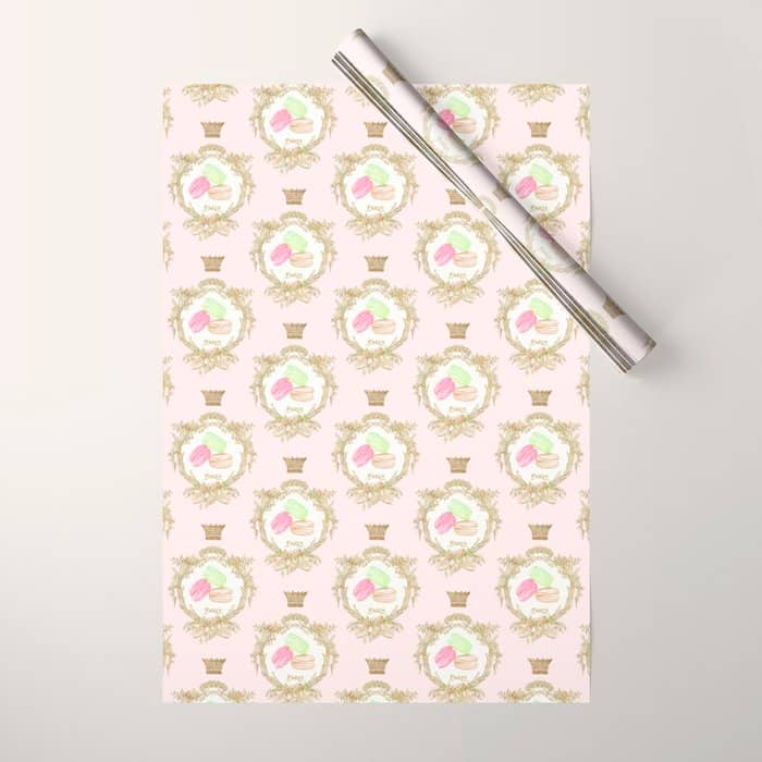French Patisserie Macarons Wrapping Paper