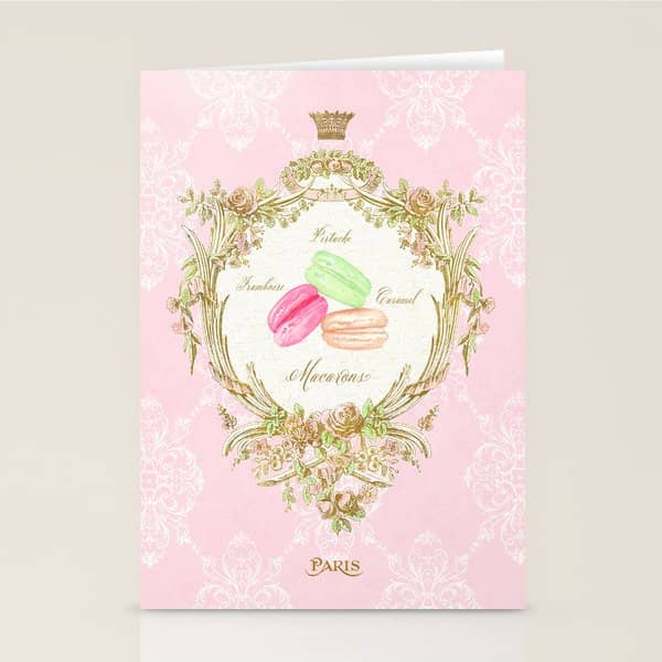 French Patisserie Macarons Stationery Card