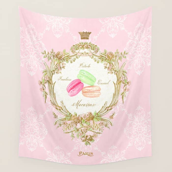 French Patisserie Macarons Wall Tapestry