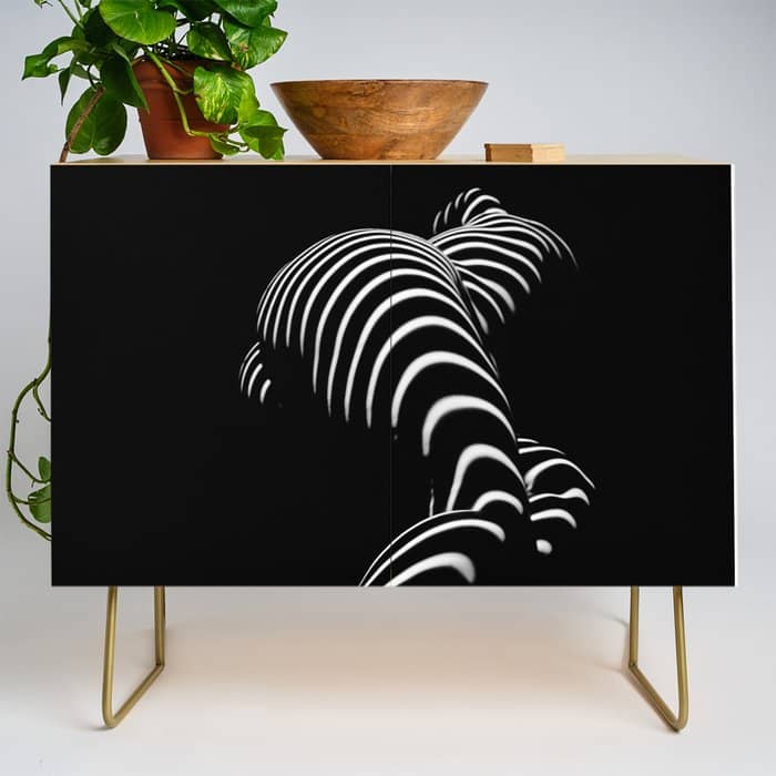 0774-Ar Bbw Sensual Legs Hips And Ass Of A Large Woman Big Beautiful Art Nude Black And White Credenza