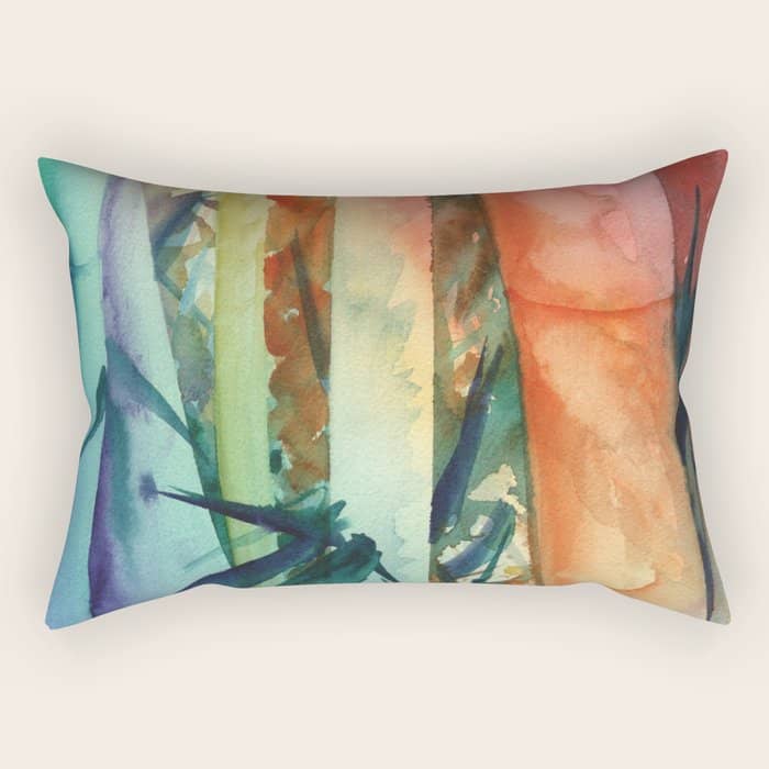 Kauai Rainbow Bamboo 2 Rectangular Pillow