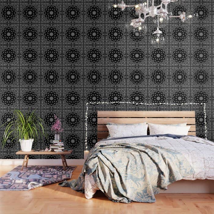 Black And White Bandana Pattern Wallpaper