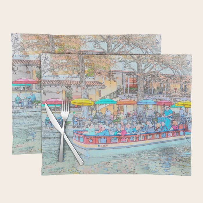 Ride Down The River - San Antonio, Texas Placemat