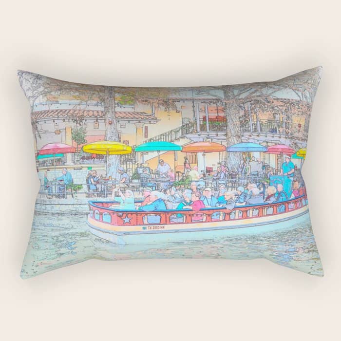 Ride Down The River - San Antonio, Texas Rectangular Pillow