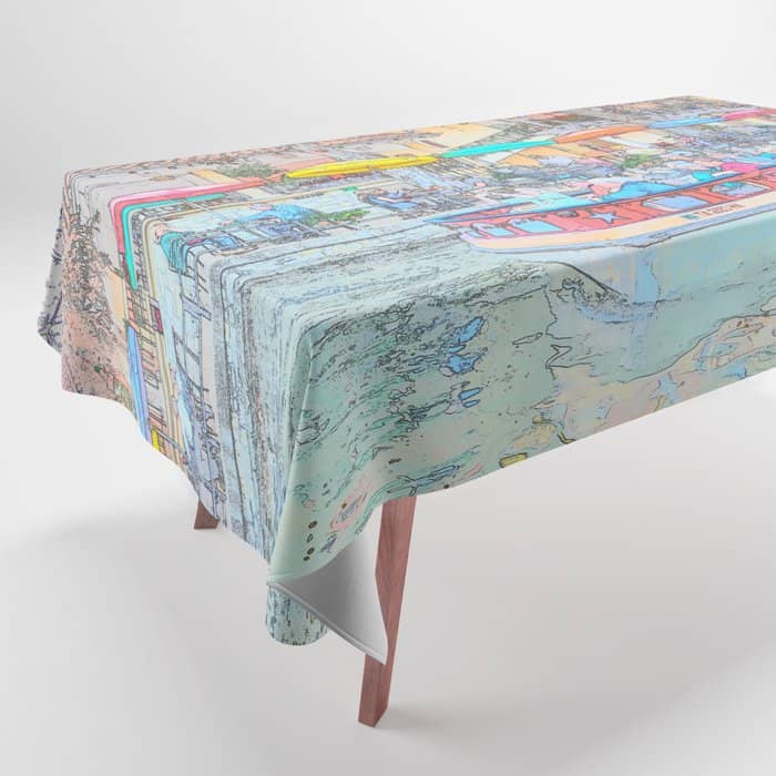 Ride Down The River - San Antonio, Texas Tablecloth