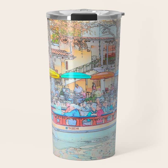 Ride Down The River - San Antonio, Texas Travel Mug