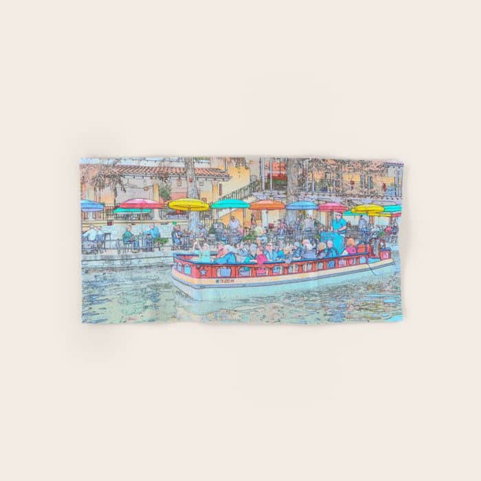 Ride Down The River - San Antonio, Texas Bath Towel