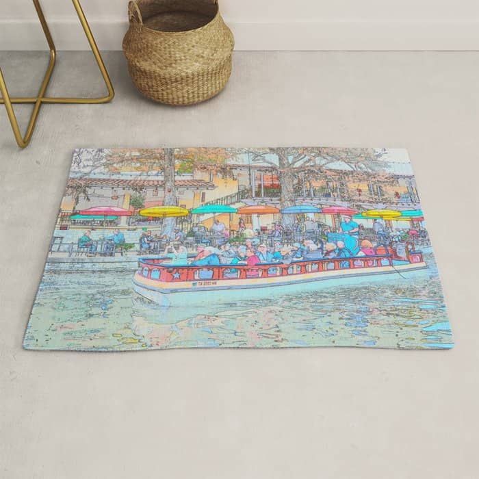 Ride Down The River - San Antonio, Texas Rug