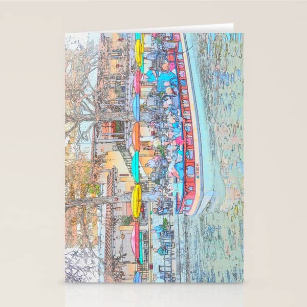 Ride Down The River - San Antonio, Texas Stationery Card