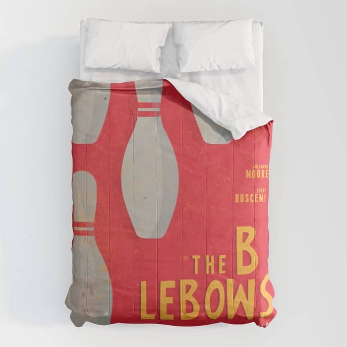 The Big Lebowski - Movie Poster, Coen Brothers Film, Jeff Bridges, John Turturro, Bowling Comforter