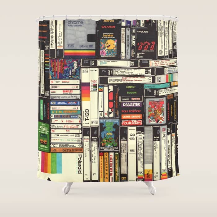 Cassettes, Vhs And Video Games Shower Curtain