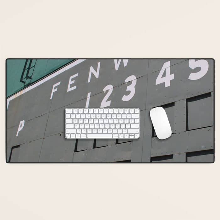 Fenwall -- Boston Fenway Park Wall, Green Monster, Red Sox Desk Mat