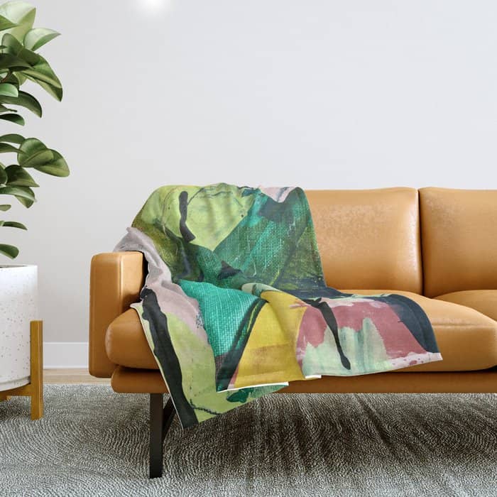 Hopeful[4] - A Bright Mixed Media Abstract Piece Throw Blanket