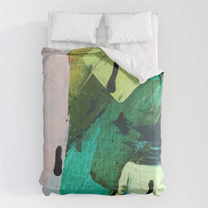 Hopeful[4] - A Bright Mixed Media Abstract Piece Comforter
