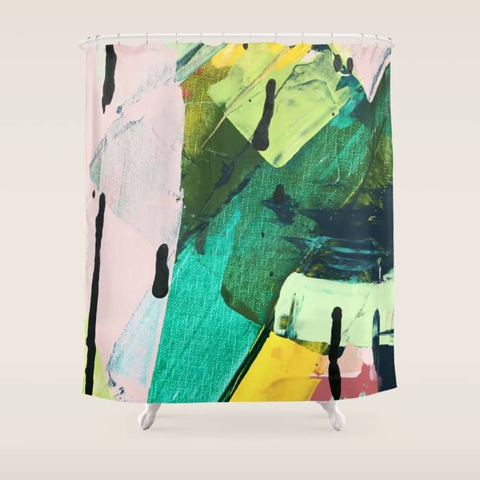 Hopeful[4] - A Bright Mixed Media Abstract Piece Shower Curtain