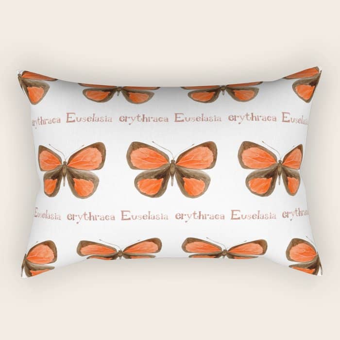 Butterfly - Euselasia Erythraea Rectangular Pillow