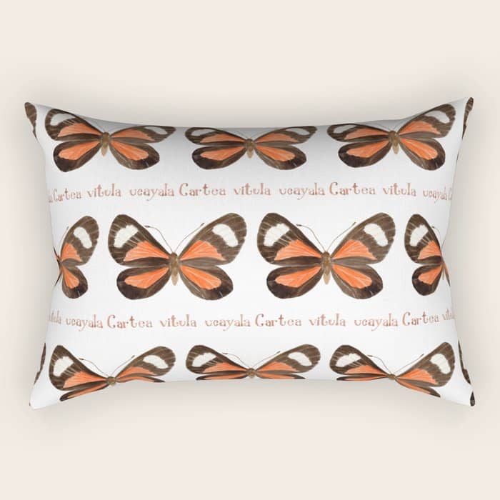 Butterfly - Cartea Vitula Ucayala Rectangular Pillow