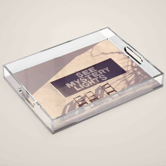 See Mystery Lights - Marfa, Texas Acrylic Tray