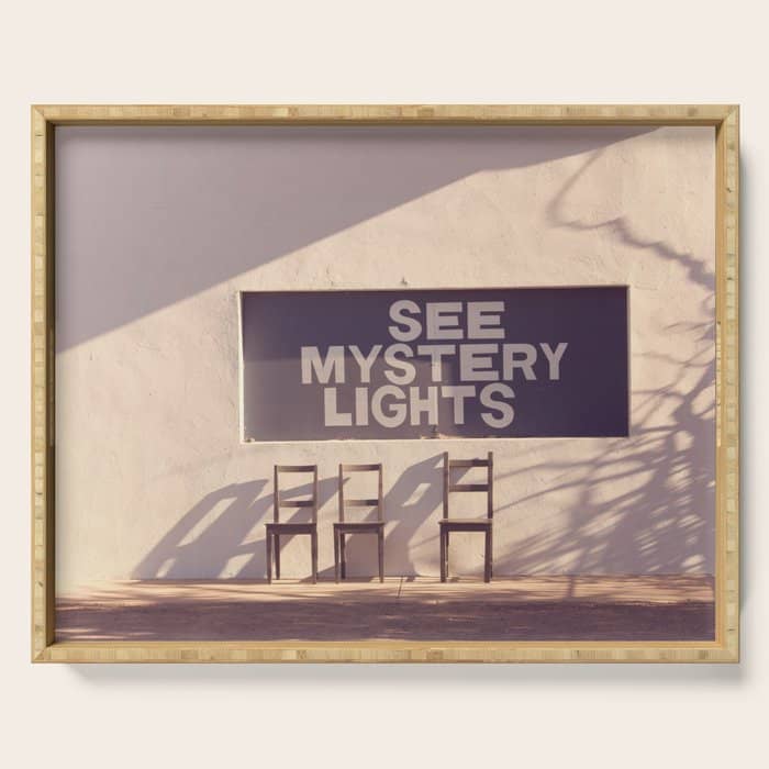 See Mystery Lights - Marfa, Texas Serving Tray