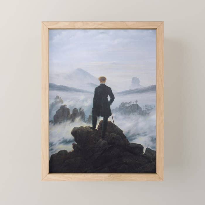 The Wanderer Above The Sea Of Fog By Caspar David Friedrich Mini Art Print