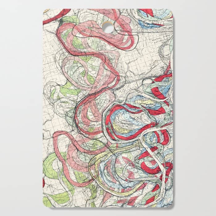 Vintage Map Of The Mississippi River Cutting Board