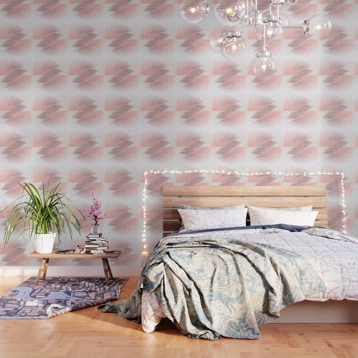 Palm Leaf Synchronicity - Rose Gold Wallpaper