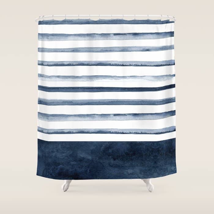 Stripes | Watercolor Pattern Shower Curtain